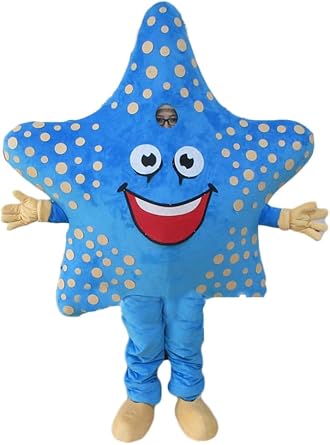 Cute Blue Starfish Mascot Costume - Mascot Suit for School, Team, Sports Events, Parties & Advertising