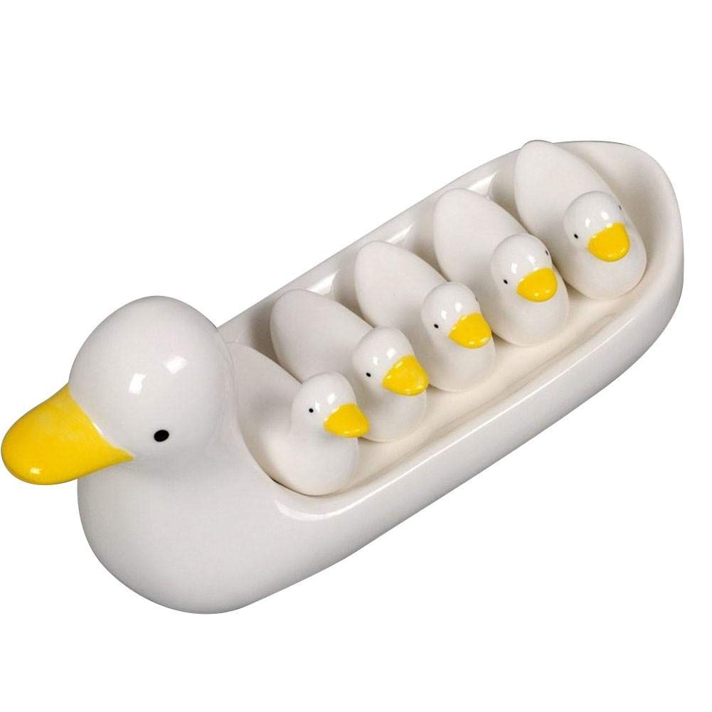 Amazon｜箸置き 箸スタンド アヒル親子 皿 かわいい食器 ダック 5+1個