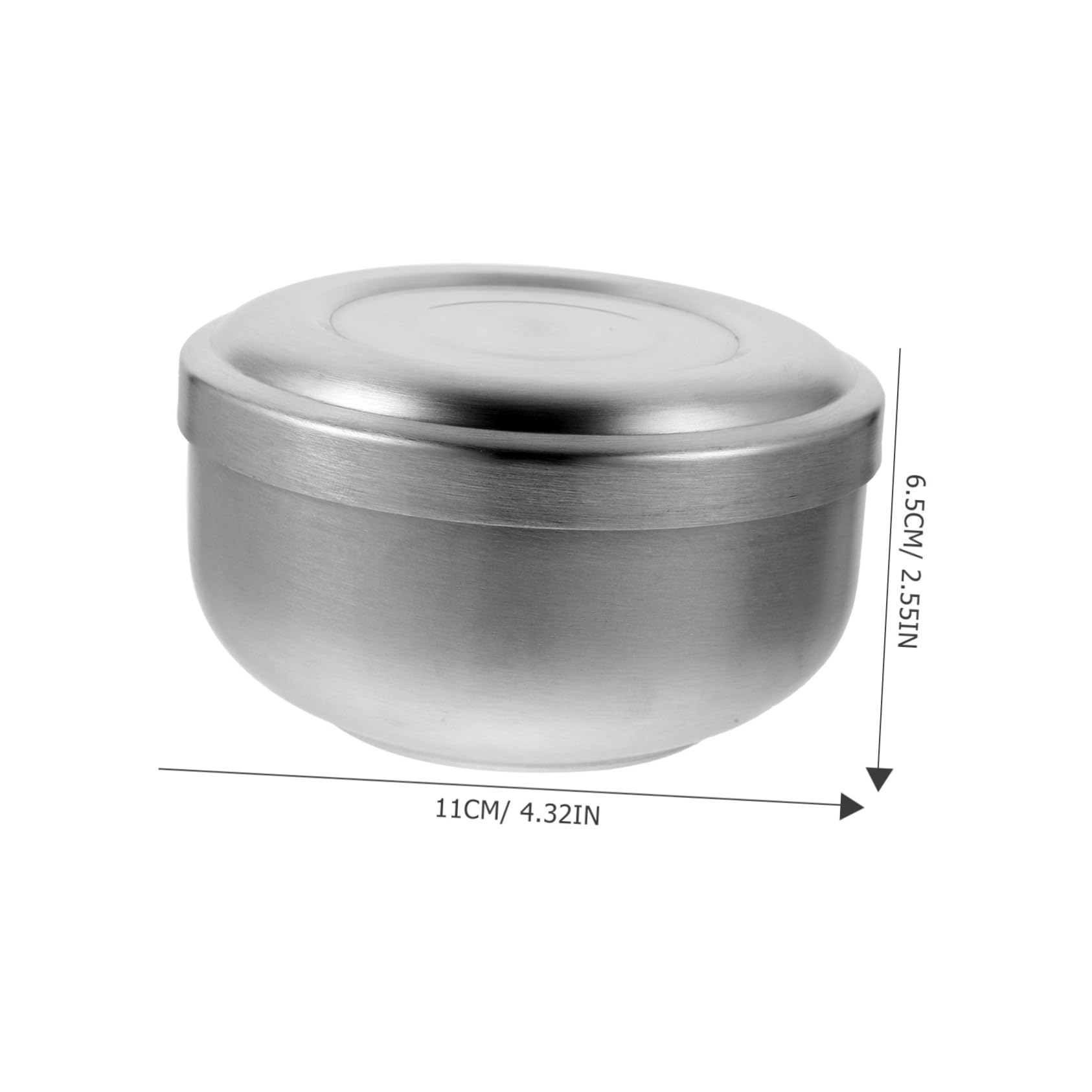 Homoyoyo Ciotola da Barba con Coperchio Leggera e Facile da Riporre in Acciaio Inossidabile Design Semplice e Pratica per Uso a Casa o Barber Shop
