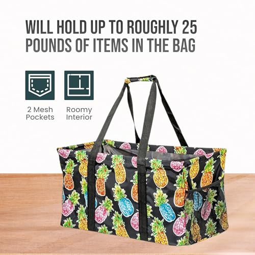 Image of Extra Large Utility Tote Bag - Oversized Collapsible Pool Beach Canvas Basket