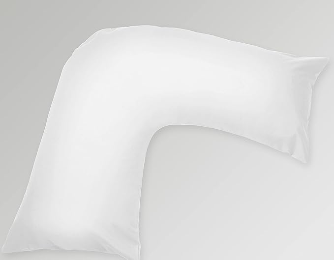 V Shaped Pillow Case Cover 2 Pack PolyCotton Orthopedic Pillowcase