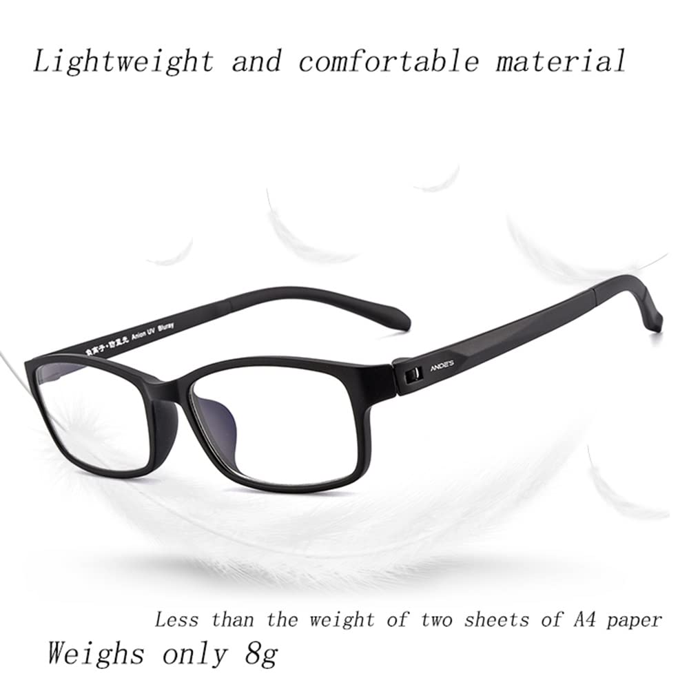 FREAZE Occhiali da lettura ultra leggeri TR occhiali da lettura eleganti e semplici da computer, montatura agli ioni negativa, anti-stanchezza, per uomo e donna + 2.0 (colore: blu, dimensioni: 1,0X)