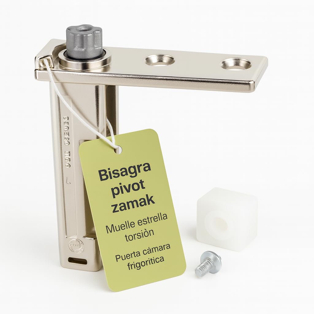 Bisagra Pivot Zamak Con Muelle Estrella 95FI68341 Para Puerta Camara Frigorifica Derecha Izquierda Resorte Torsion Nevera Industrial Profesional Bisagra Refrigerador Hosteleria