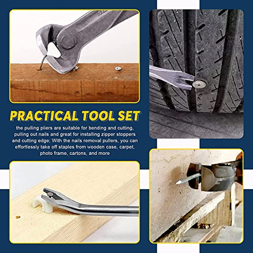 Swpeet 4Pcs Tack Puller Staple Remover Tool Set, Upholstery and Construction U Tip Nail Tack Puller U Tip Fastener Remover Carpet Remover Pefect for Removing All Kinds of Staples for Furniture, Floor - Image 7