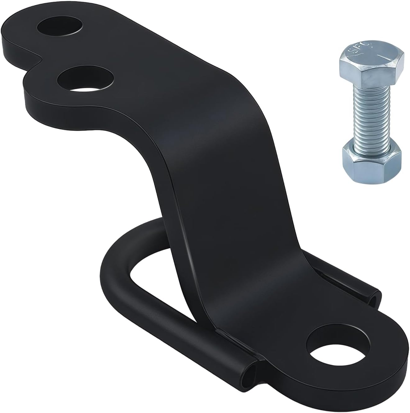 ATV Trailer Hitch Adapter Bracket for UTV Towing, Three Way Receiver Hitch, Black Metal Curved Mount, 21.5 X 11 X 8.5 Cm Size Check ATV Adapter Utv Tow Bracket Three Way Receiver Trailer Hookup Small