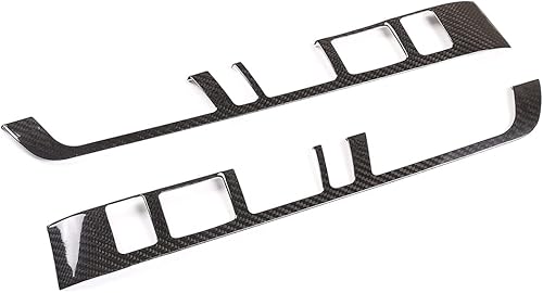 Miniatura 6 de Cubierta decorativa de panel de botones multifunción para Porsche Macan 2014-2020, accesorios interiores de fibra de carbono real