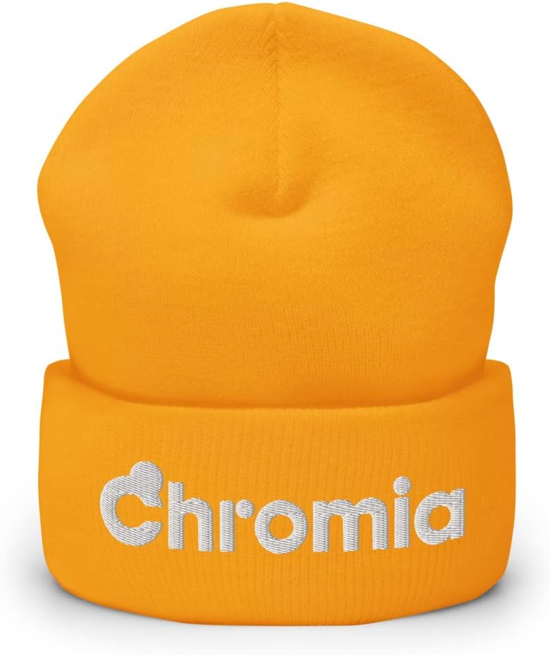 Hogue WS LLC Chromia Cryptocurrency Logo Hat (Embroidered Cuffed Beanie)