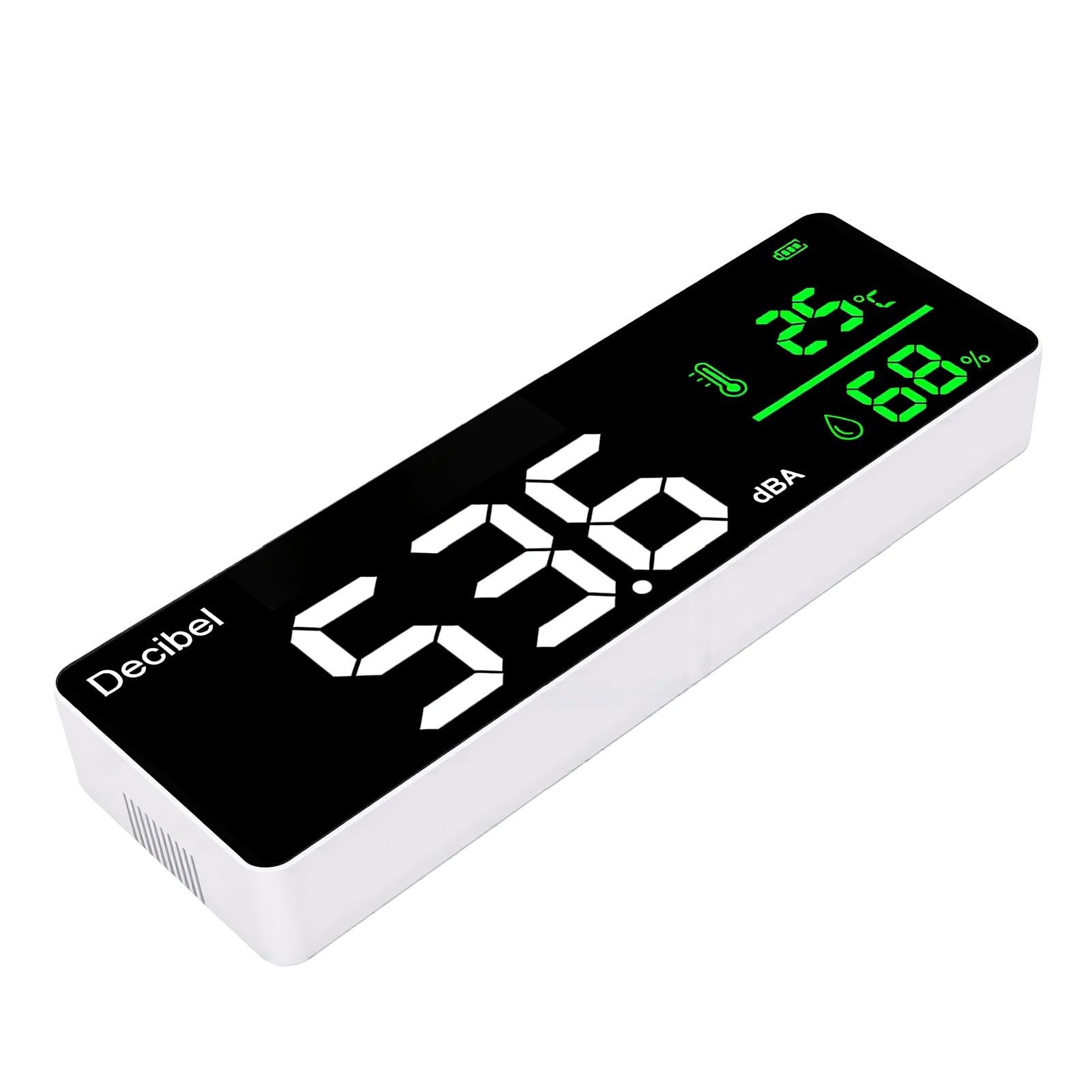 Generic Medidor de Decibelios Retroiluminado con LED, Nivel de Sonido Multifuncional y Rastreador de Humedad para Estudios de Grabación, Hogares, Batería de 2000mAh