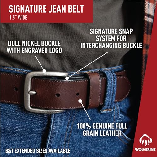 Image of Wolverine Full Grain Leather | Workwear | Heavy Duty | Durable | Everyday | Classic | Casual | Metal Buckle