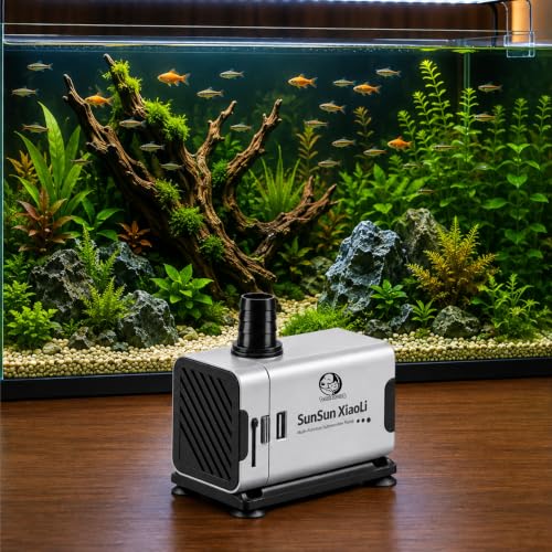 Image of Foodie Puppies Aquarium Submersible Water Pump - (XQP-2500) | 2500L /h 40 Watt Motor | Ultra-Silent, Multi-Function Powerful Water Circulation Pump Suitable for 4 Feet Fish Tank, Aquarium