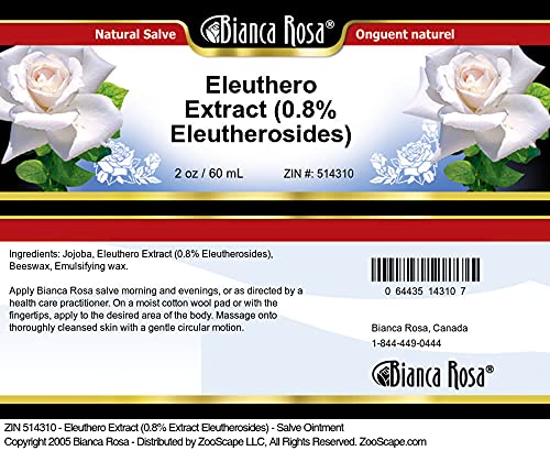 Miniatura 3 de Extracto de Eleuthero (0.8% Eleutherosides) - Ungüento de ungüento (2 oz, ZIN 514310) - Paquete de 2