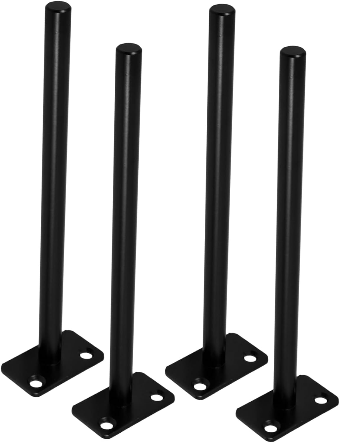 NUOBESTY 4pcs Heavy Duty Black Floating Shelf Brackets Support for Boards Easy Installation Screws and Wall Plugs for Home Decor and Organization