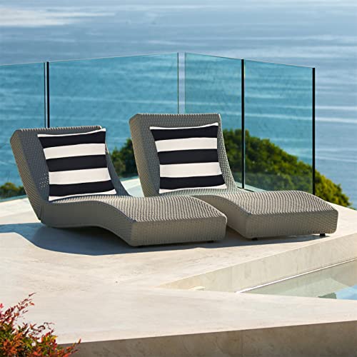 2er Set Streifen Kissenbezüge Kissenhülle Wasserdicht Leinenoptik Sofakissen Dekorativ Kissenbezug für Wohnzimmer Schlafzimmer Sofa Couch Dekor Kissen – Bild 5