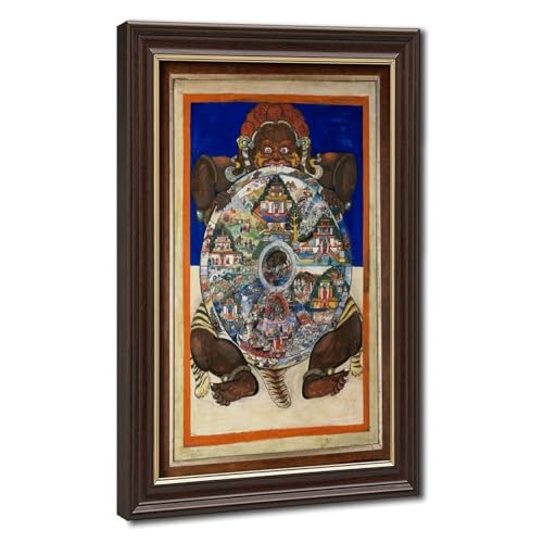 Poster Yama Le Seigneur de la Mort toile avec cadre suspendu 41x61 cm