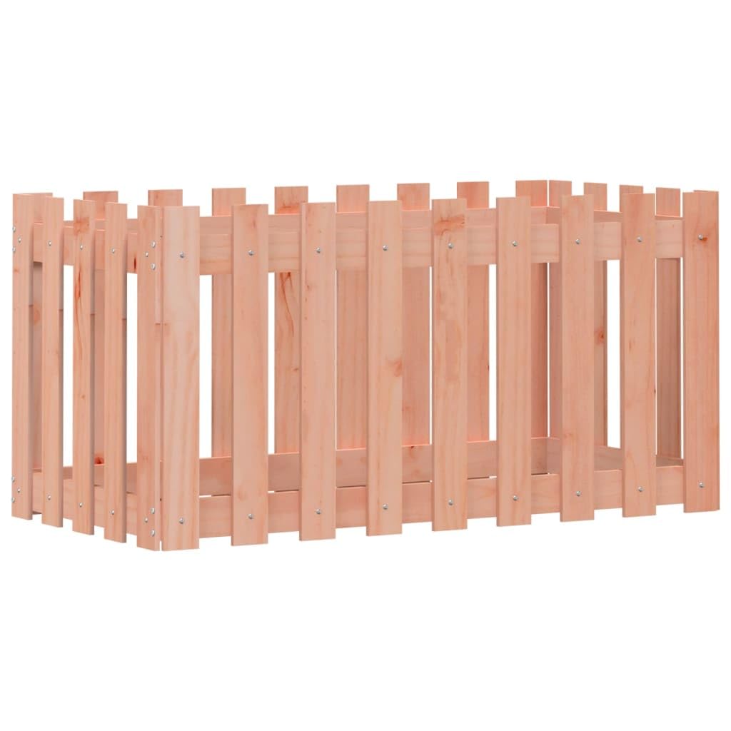 Fioriera Rialzata da Giardino 100x50x50 cm in Legno di Douglas | Vaso rettangolare per orto domestico e fiori, ideale per decorare il balcone, la terrazza o il patio.