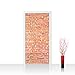 Produktbild Türtapete selbstklebend 100x211 cm PREMIUM PLUS Tür Fototapete Türposter Türpanel Foto Tapete Bild - RED BRICK STONE WALL - Wandbild Steinwand Steintapete Ziegelwand Ziegel rot Ziegelmauer - no. 136