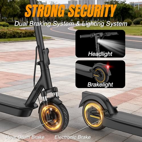 Image of VOLPAM Electric Scooter for Adult, Dual Suspension, 19 /22MPH, 500W /800W /350W Motor, 60 /40 /31 /23 /16Miles Long Range, Dual Braking, Max Load 264 lbs