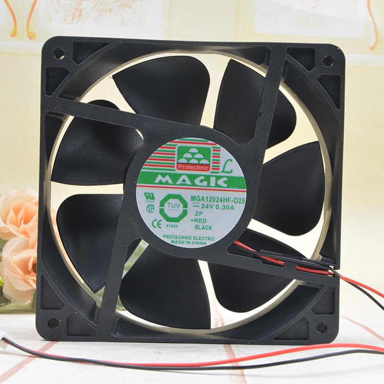 MGA12024HF-025 12025 24V 0.30A 12cm 2-Wire Inverter Cooling Fan
