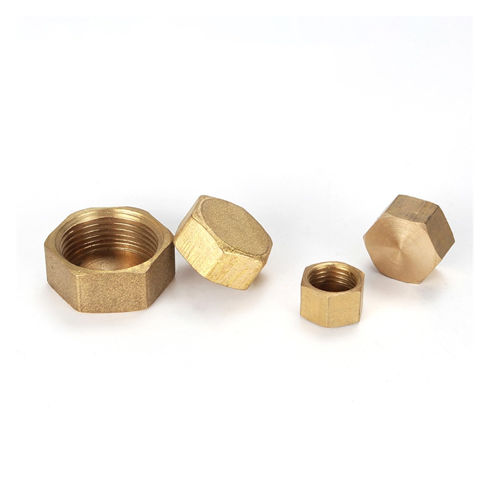 Mosiężna gwint męski Zaślepka do rury z łbem sześciokątnym Wiele rozmiarów 2 szt(Iron Pllug,2 PCS-1/4")