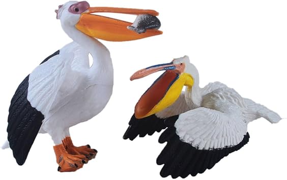 2PCS Bird Miniature Statue Pelican Figurines Home Decoration Furniture Desktop Tabletop Display...