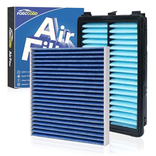 Forccord Cabin & Engine Air Filter Fit for Tucson 2022-2026 Santa Fe 2021-2026 Sorento 2021-2026 Sonata 2020-2026 Santa Cruz 2022-2026 (Not for hybrid!) Cabin Filter Replace Accessories