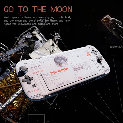 Image of GeekShare Hard Case Compatible with Nintendo Switch 2 (2025), Anti-Scratch Dockable Protective Cover for Switch 2 with Detachable Joysticks, The Moon (Moonlight White)