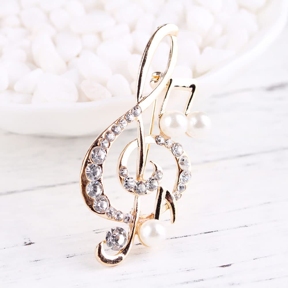 Spilla per Donna Design gradevole Spille Popolari Spilla con Nota Musicale Spilla con Perla Accessori Decorazione per Abiti Regali per Donna Adorabile qualità e