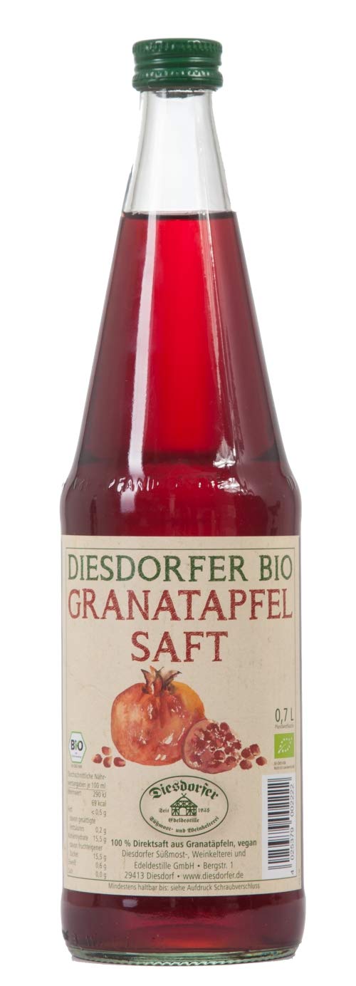 Diesdorfer Bio Granatapfel Saft - Direktsaft (12 x 0,7 L)
