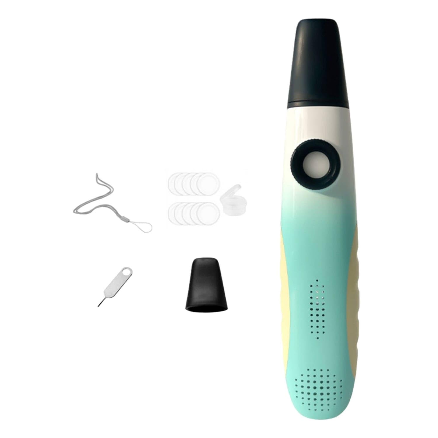voice-changing electric kazoo tone adjustable wireless kazoo speaker function wind instrument lanyard included, green white gradient, k5 acoustic