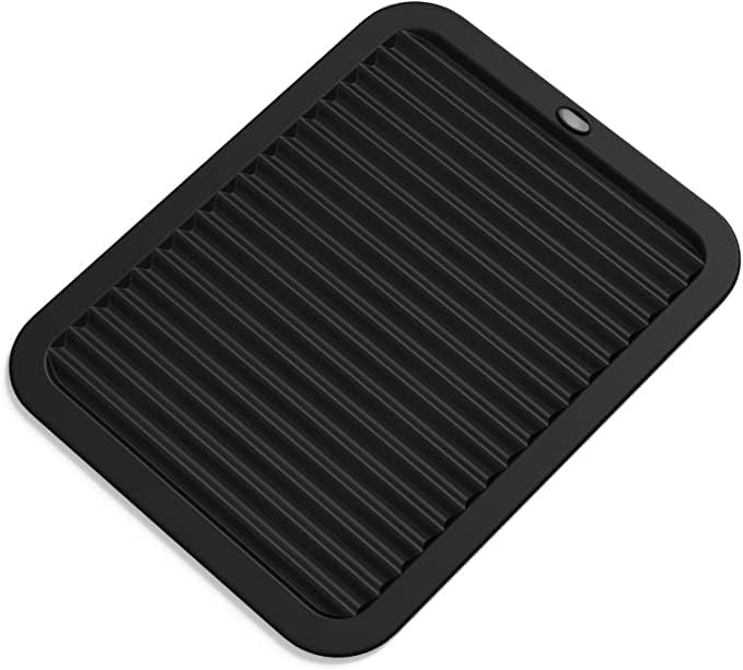 Larger Heat Resistant Mat for Hair Tool with Velcro, 12″ X 9″ Silicone Heat Pad for Curling Iron, Flat Iron and Hair Styling Tool Appliances, Curling Iron Holder, Travel Hot Tools Mat (Black) Larger Heat Resistant Mat for Hair Tool with Velcro, 12″ X 9″ Silicone Heat Pad for Curling Iron, Flat Iron and Hair Styling Tool Appliances, Curling Iron Holder, Travel Hot Tools Mat (Black)