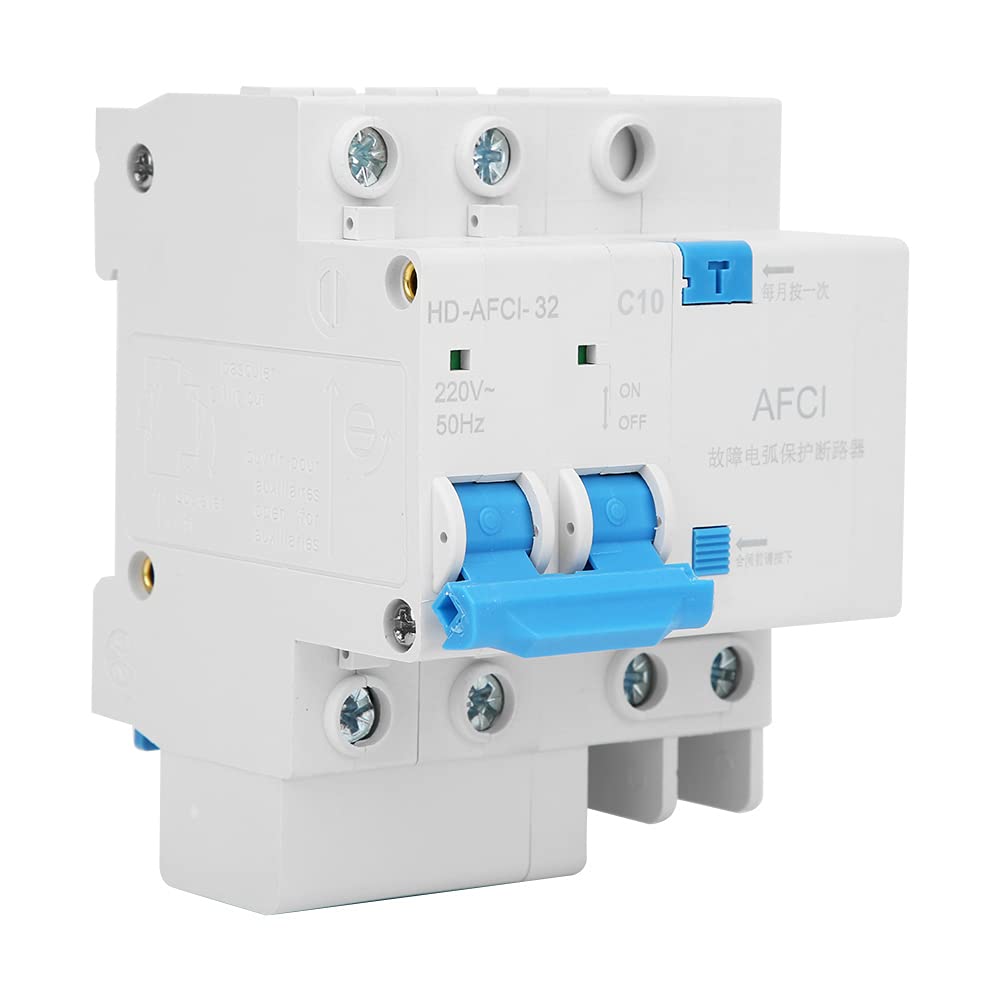 Wyłącznik zwarcia łukowego 2P 230 V |dla bezpieczeństwa elektrycznego w domu (10A)