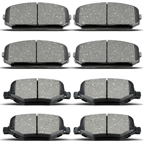 evkingauto front rear Brake Pads Compatible with Ford Edge 2011-2014,Lincoln Mkx 2011-2015 (‎D1258,D1377)