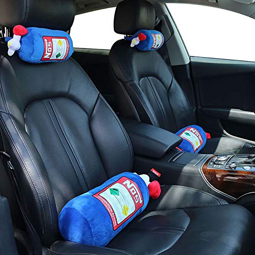 BSTCAR 27CM Kissen Plüsch, Nos Flaschenkissen Nackenstütze Cars Kissen Auto Dekor Sofakissenspielzeug