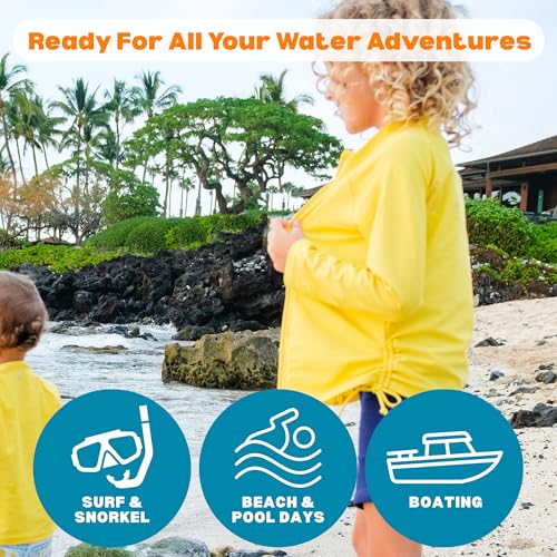 Image of SwimZip Girls' 3 Pc Swim Set w /Long Sleeve Rash Guard, Tankini & Shorts UPF 50+