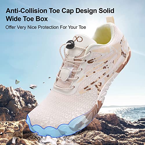 Image of XIHALOOK Athletic Hiking Water Shoes Womens Mens Quick Dry Barefoot for Beach Walking Kayaking Surfing Training