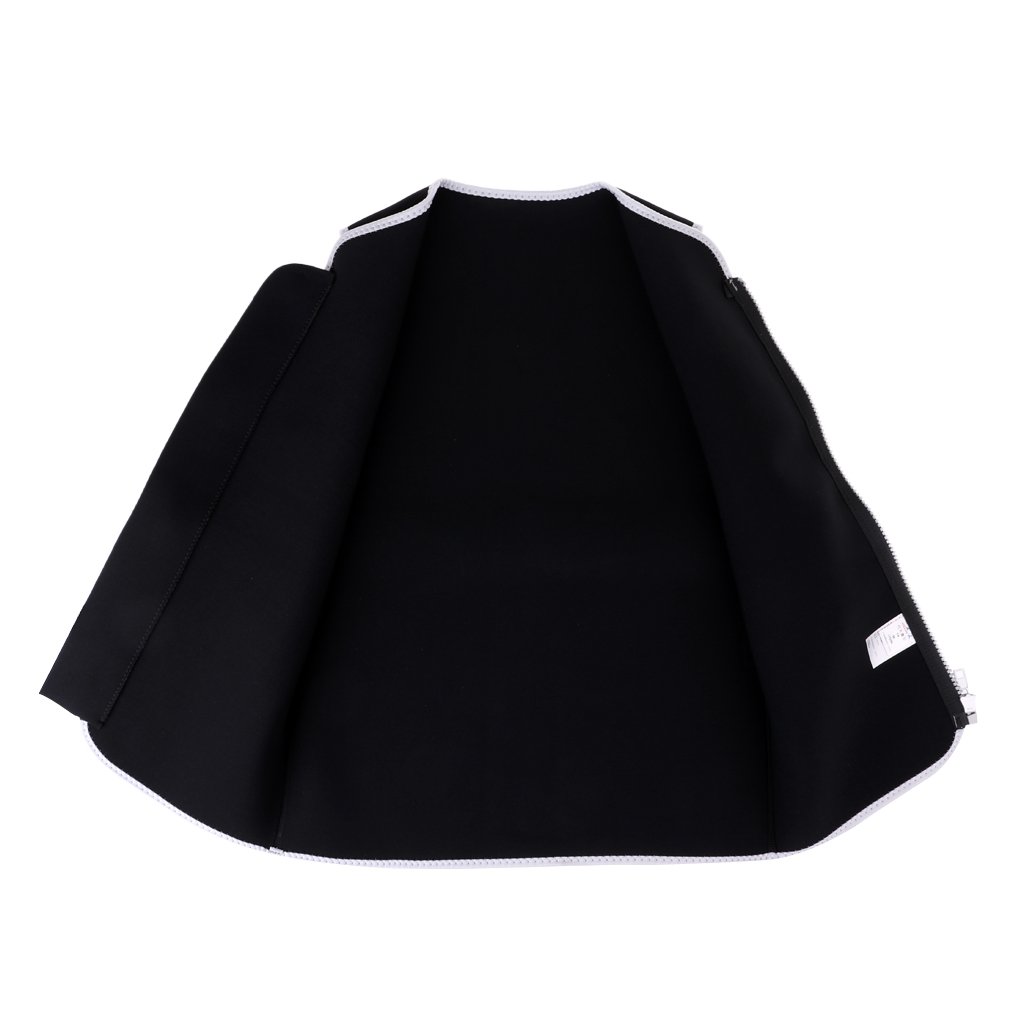 Chaleco de neopreno para hombre, con cremallera frontal, 3 mm, para surf, surf, talla M, color negro