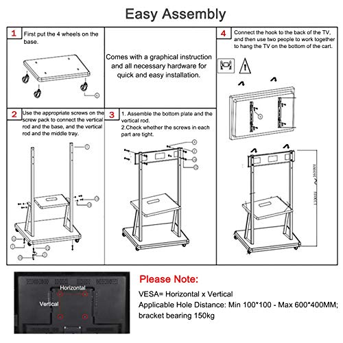 REMYS soporte de TV para pisos 32-70" blanco miniatura 7