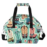 CZXW Cute Boots Cowboy Lunch Bag for Women Quilted...