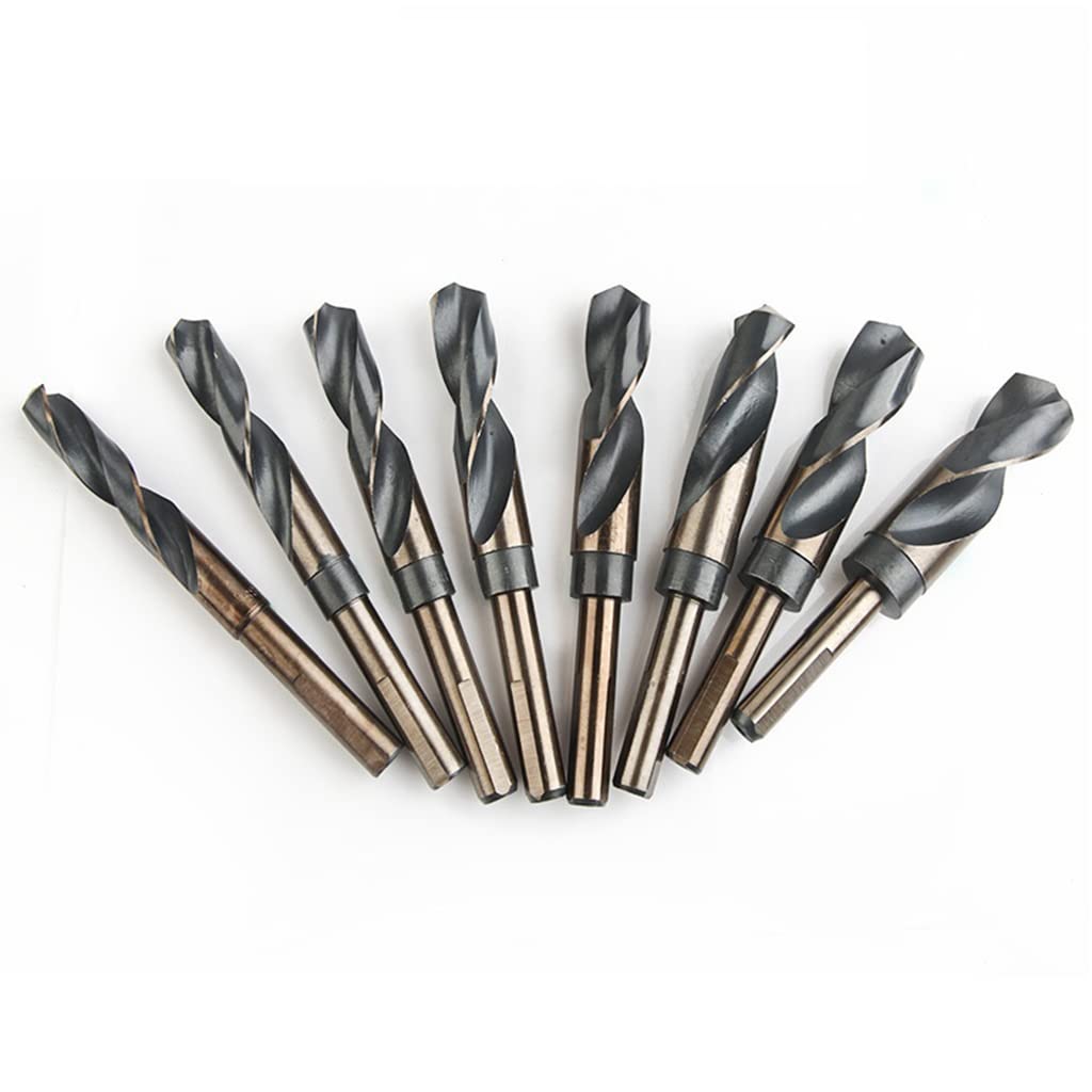 Set di 8 punte elicoidali per trapano da banco, 14-25,5 mm, per ferro, ottone, metallo, resistenza all'usura