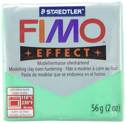 STAEDTLER Fimo Soft Polymer Clay 2 Ounces-8020-504 Transparent Green