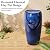 Glitzhome 29.25" H Oversized Ceramic Vase Outdoor Water Fountain Tall Patio Garden Water Fountain with LED Light and Submersible Pump Yard Art Decor, Cobalt Blue