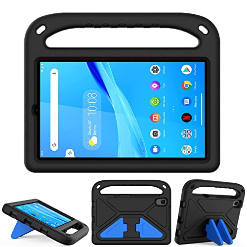 GOZOPO Kids Case for Lenovo Tab M8 (4th/3rd Gen)/Tab M8 HD LTE/Smart Tab M8/M8 FHD Tablet, Lightweight Shockproof Handle Stand Cover for Lenovo Tab M8 Case (TB-300F,TB-8505,TB-8506,TB-8705) (Black)
