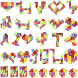 Ganowo 30pcs Party Favors, Fidget Snake Cube Mini Twist Puzzle Party Favors for Kids 4-8-12,Goodies Bag Filler, Stuffer, Prizes, Classroom, Birthday Gift- Valentines Students Gifts for Kid.Teens