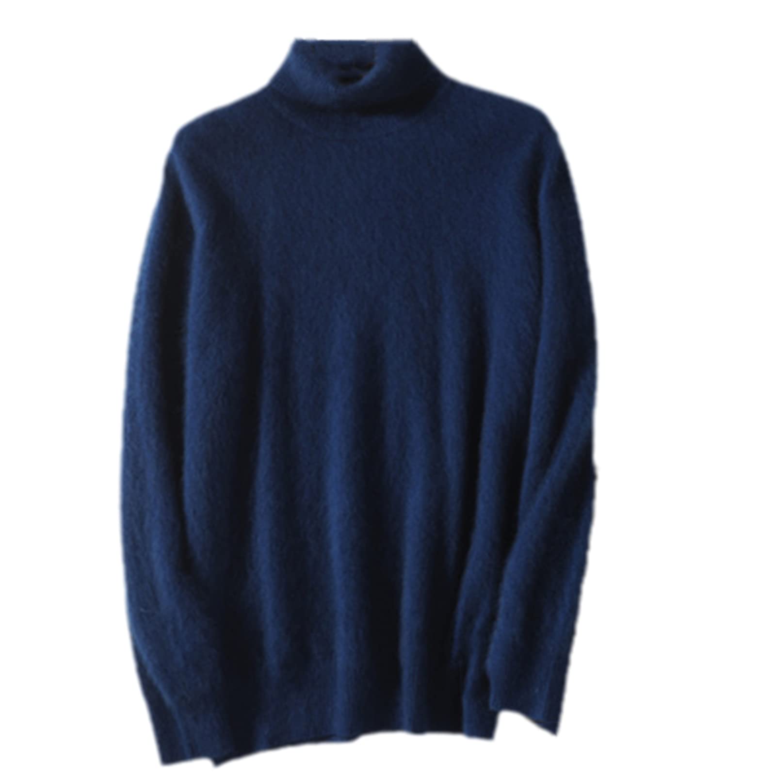 Vogrtcc Winterpullover Mode Casual Rollkragen Dicke Weiche Strickpullover Tops, D Blau, Large
