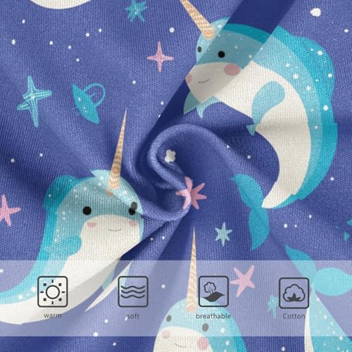 Wusikd Narwhals Girls' Underwear Cotton Stars Girls Briefs Soft Toddler Underwear 2T3