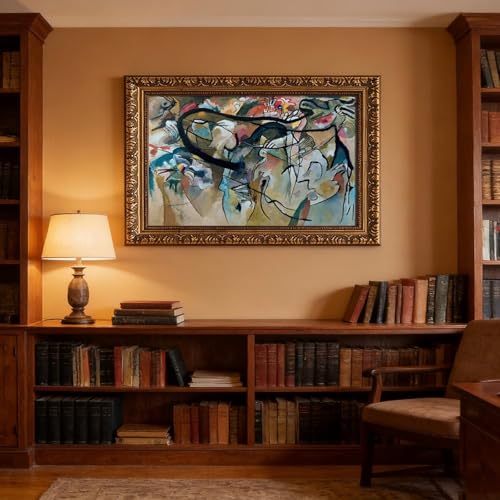 Cadre Kandinsky Composition 5 tableau sur toile prêt à poser sans percer