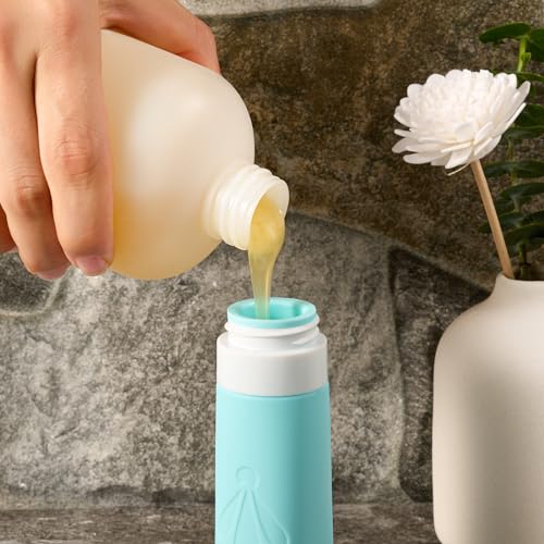 INSFIT 17 Stück Silikon Reiseflaschen Set mit Etiketten, FDA zugelassene 90ml Reisegrößenbehälter, BPA-freie, auslaufsichere, quetschbare Silikonschläuche für Shampoo, Spülung, Lotion, Seife