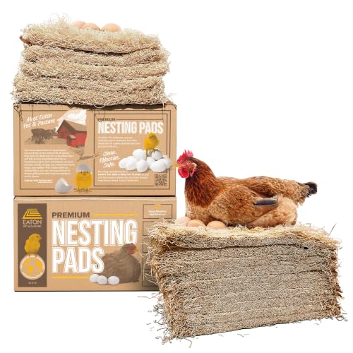 Eaton Pet and Pasture Nesting Pads for Laying Hens  13" x 13"  10 Pack