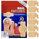 ELSMAOL 42pcs Fungal Nail Patches, Pansements Antimycosiques pour Ongles, Renforcement des Ongles, Réparer Abîmés Patches Antifongiques Ongle Pieds