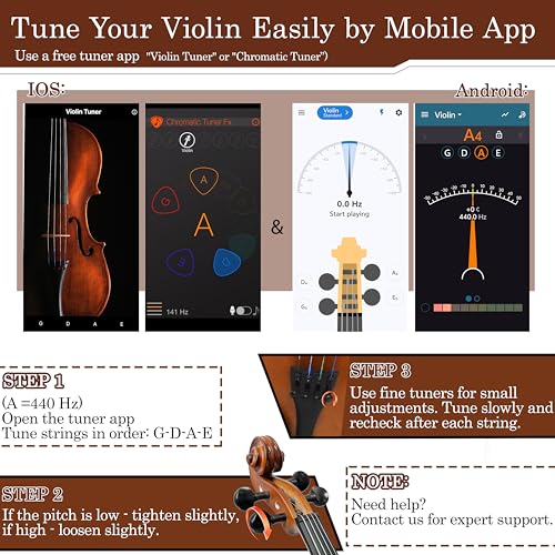 image for DIGERVY Violin 4/4 Full Size Kit, Violin Fiddle Set for Beginner Adult